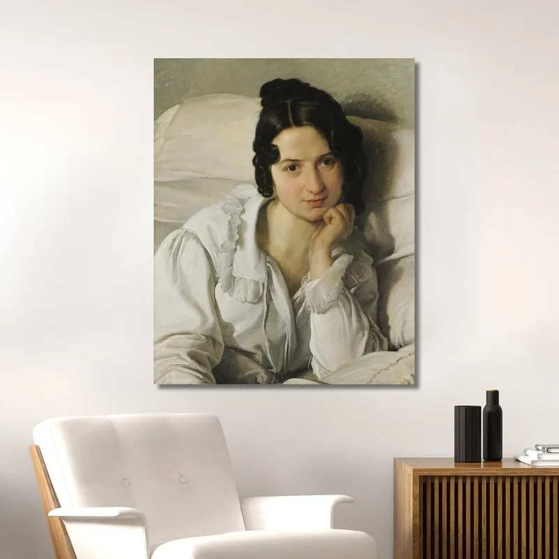Portrait Of Carolina Zucchi Francesco Hayez