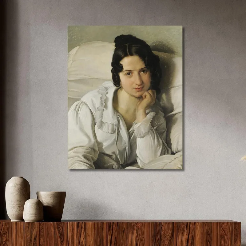 Portrait Of Carolina Zucchi Francesco Hayez