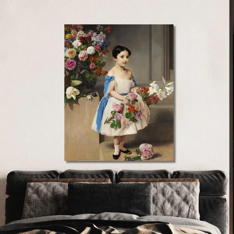 Retrato De La Condesa Antonietta Negroni Prati Morosini Cuando Era Niña Francesco Hayez
