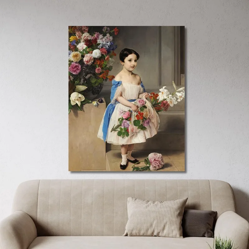 Retrato De La Condesa Antonietta Negroni Prati Morosini Cuando Era Niña Francesco Hayez