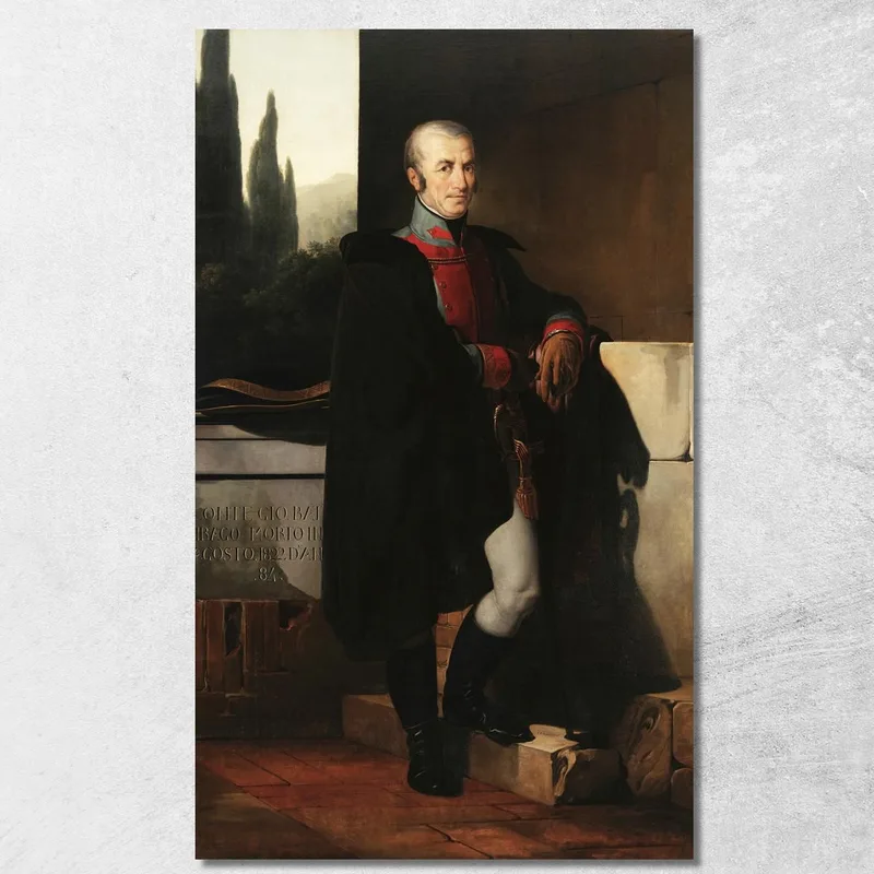 Retrato De Giovanni Battista Birago Francesco Hayez cuadro en lienzo