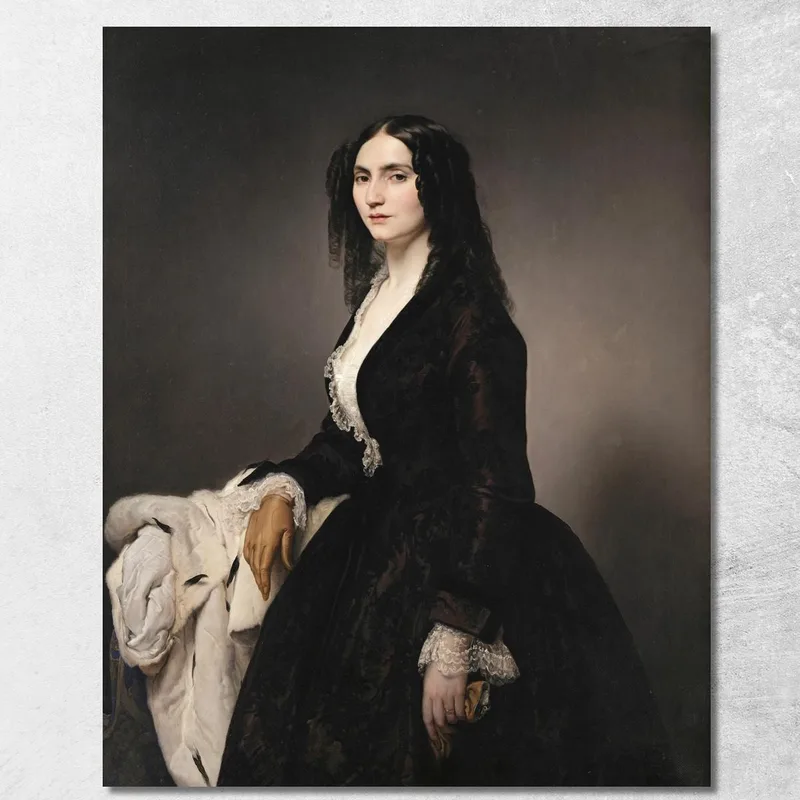 Retrato De La Cantante Matilde Juva Branca Francesco Hayez cuadro en lienzo