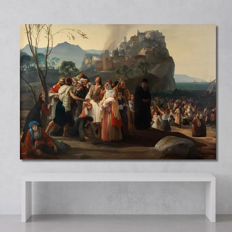 Los Refugiados De Parga Francesco Hayez