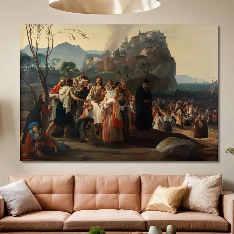 Los Refugiados De Parga Francesco Hayez