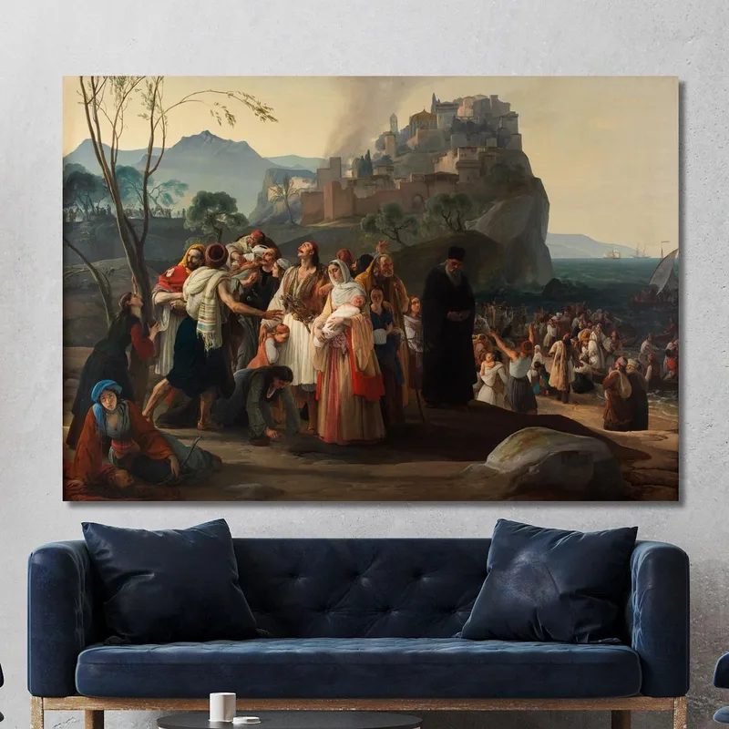 Los Refugiados De Parga Francesco Hayez