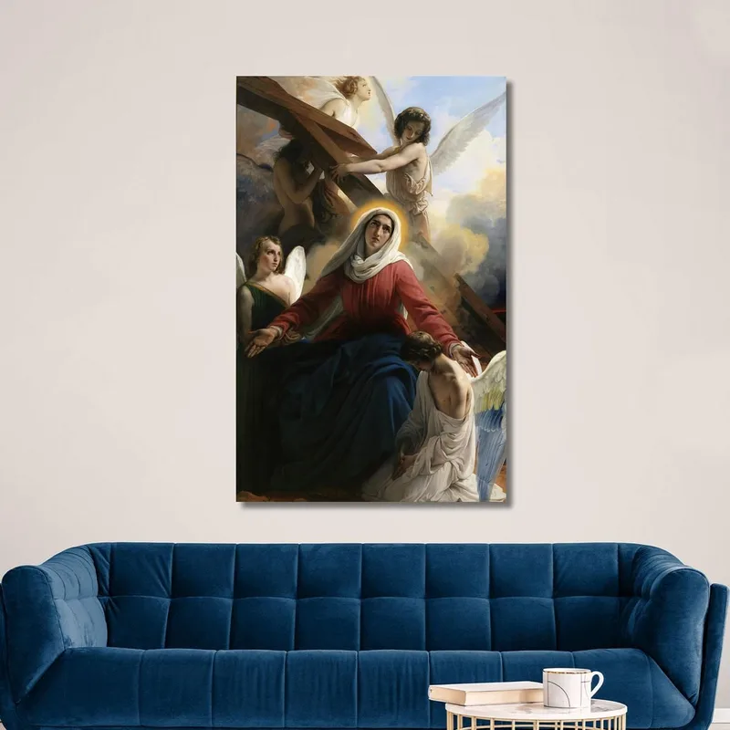 La Virgen Afligida Con Ángeles Y Signos De Pasión. Francesco Hayez