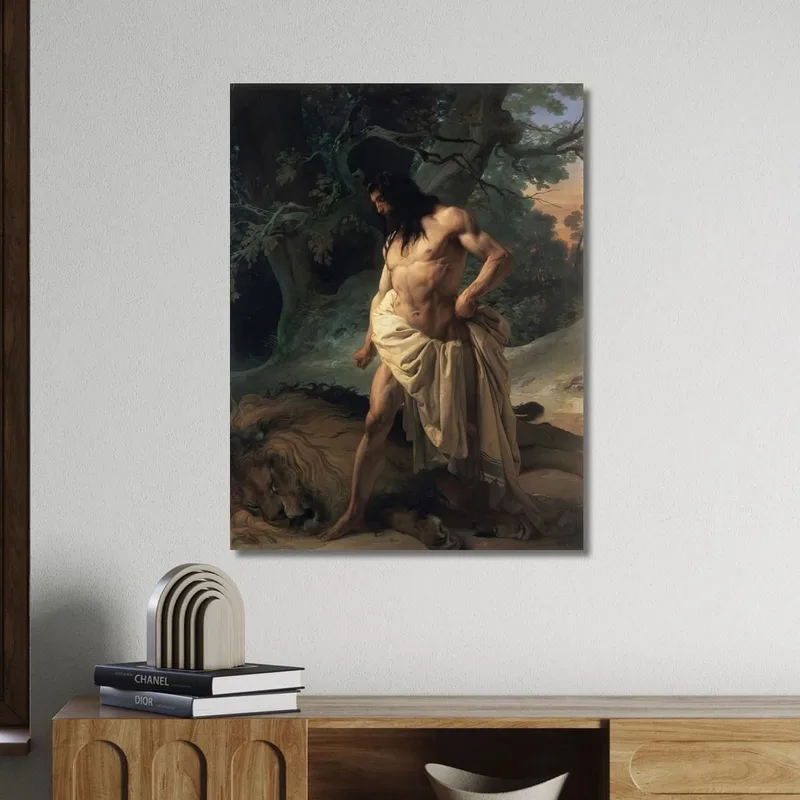 Sansón Y El León Francesco Hayez