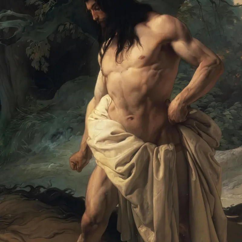 Sansón Y El León Francesco Hayez