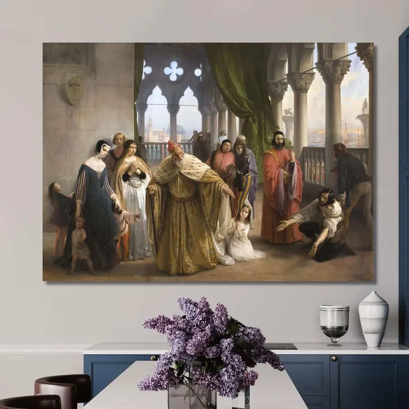 The Last Meeting Between Jacopo Foscari And His Family Before Being Sent Into Exile Francesco Hayez
