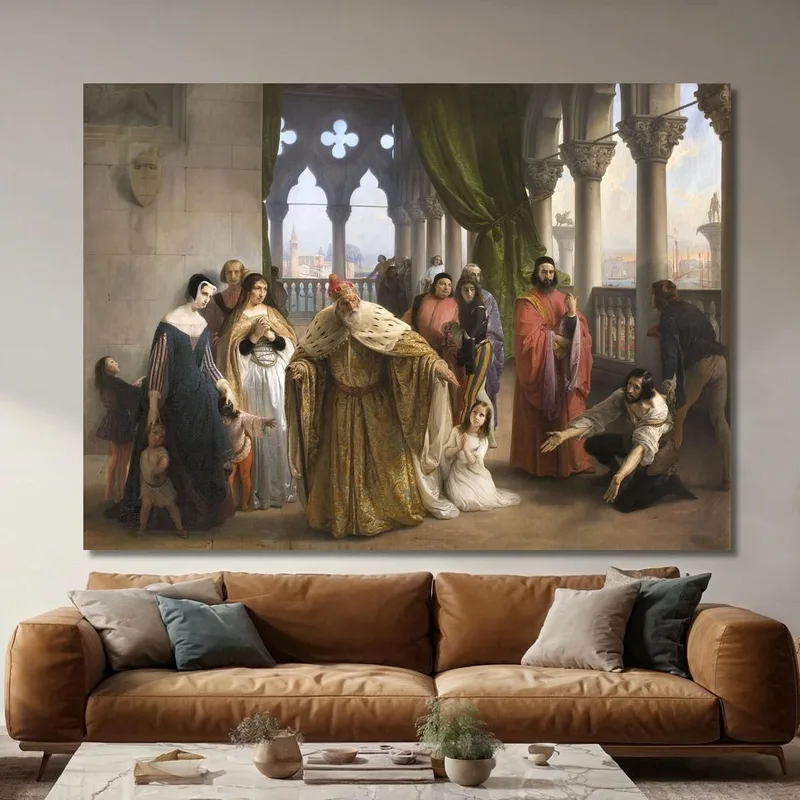 The Last Meeting Between Jacopo Foscari And His Family Before Being Sent Into Exile Francesco Hayez