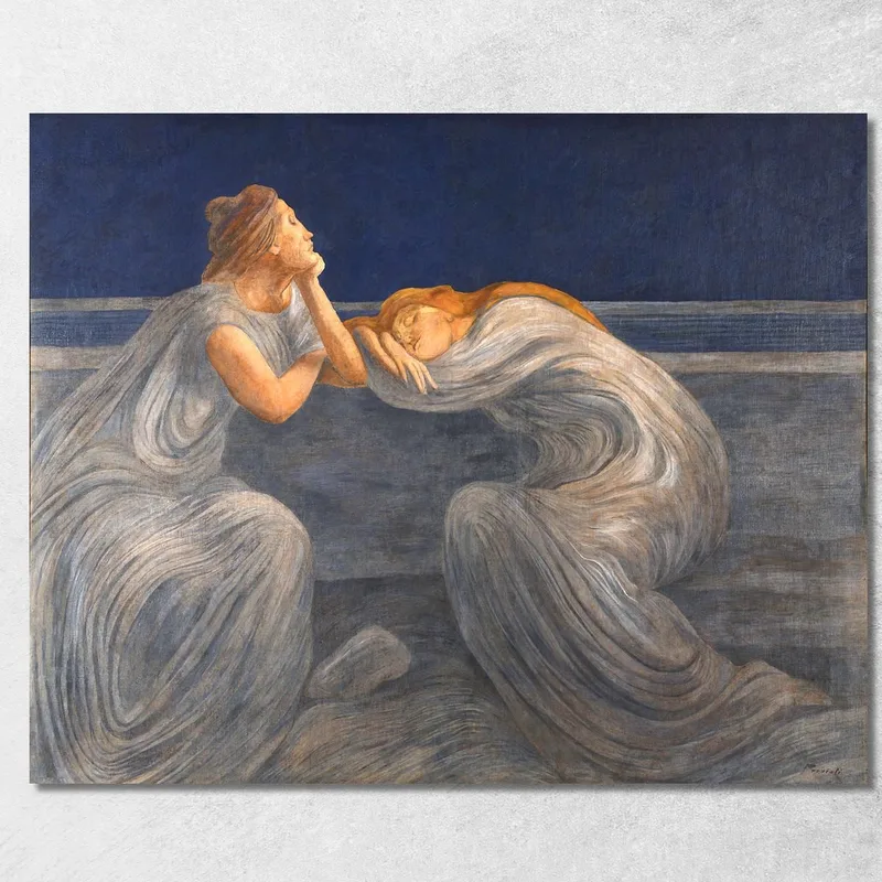 Notturno Gaetano Previati quadro stampa su tela