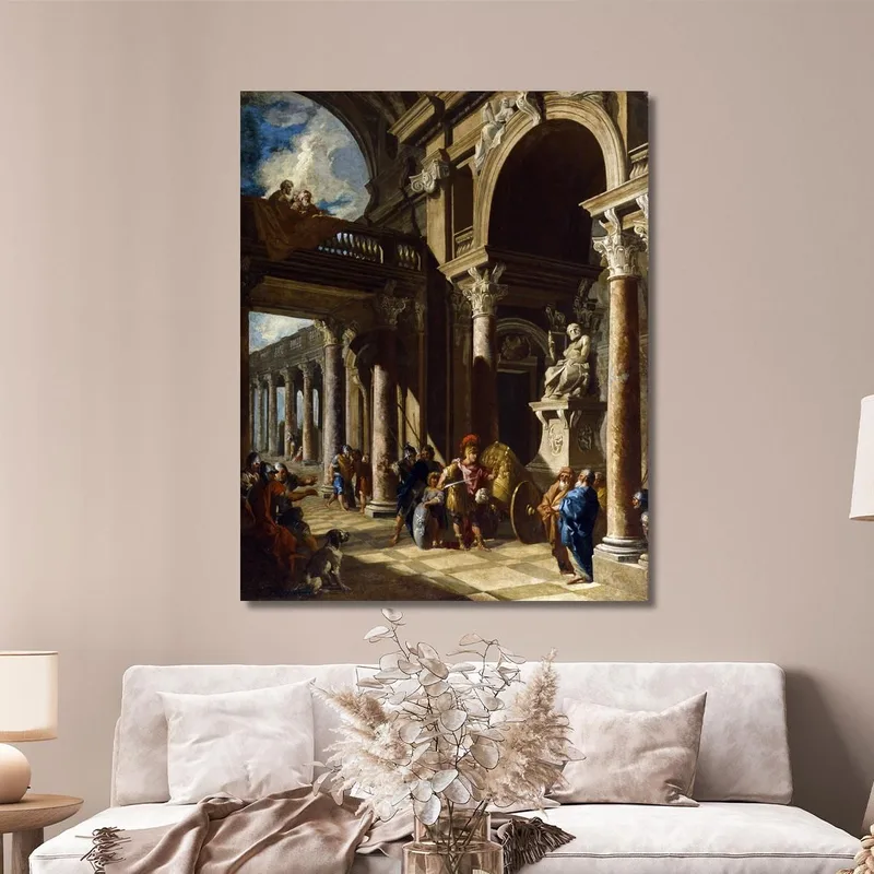 Alejandro Magno Cortando El Nudo Gordiano Giovanni Paolo Pannini