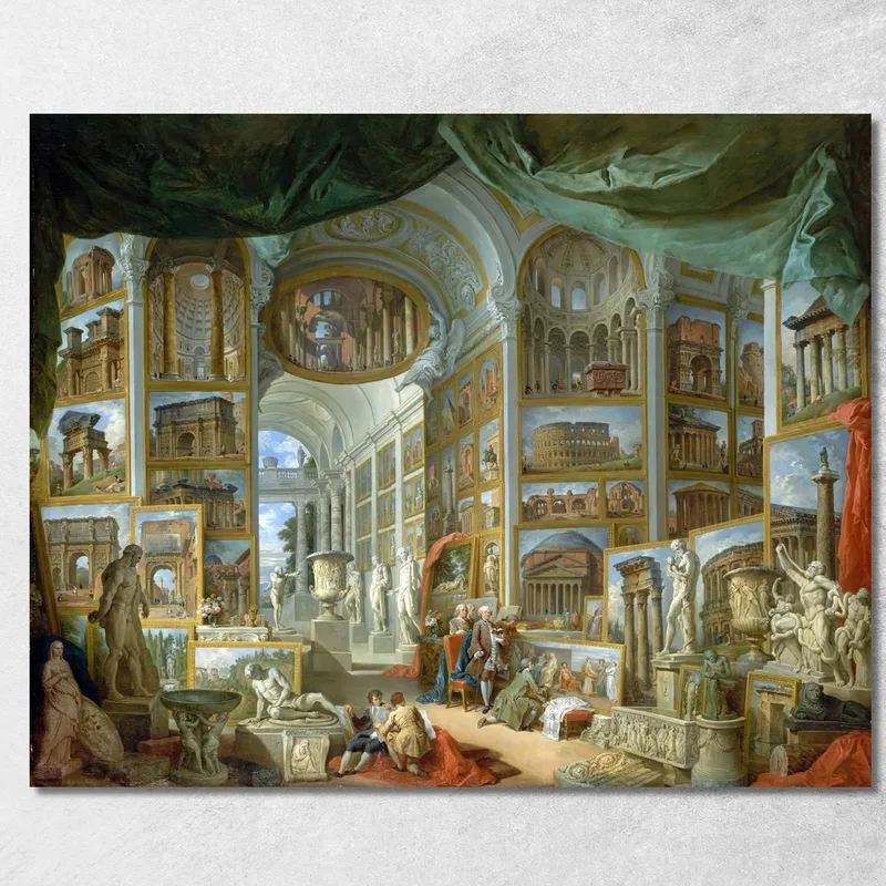 Roma Antica Giovanni Paolo Pannini quadro stampa su tela
