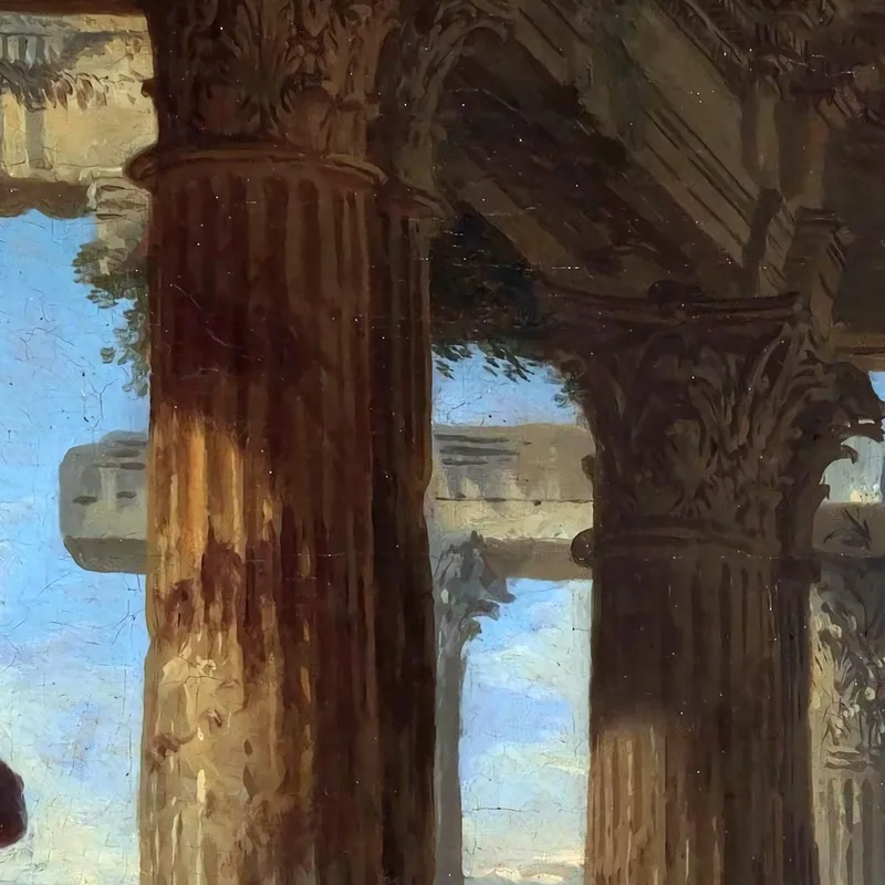 Personnages Parmi Les Ruines Avec Le Prophète Giovanni Paolo Pannini