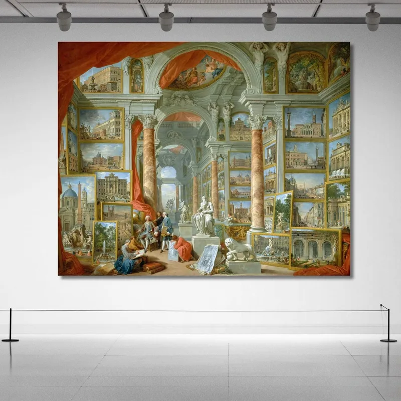 Gallery Of Views Of Modern Rome 2 Giovanni Paolo Pannini