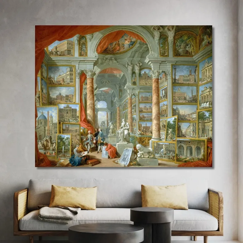 Gallery Of Views Of Modern Rome 2 Giovanni Paolo Pannini