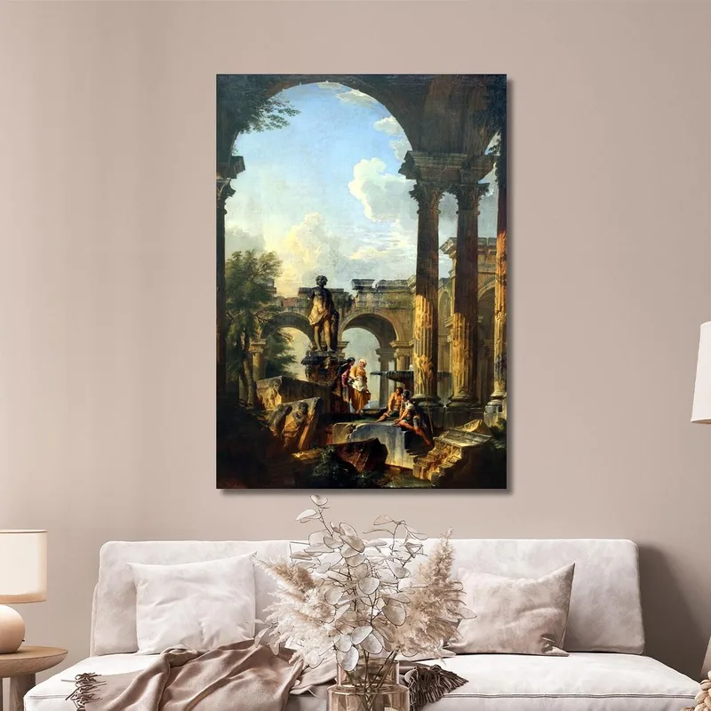 Ideal View With Ruins Giovanni Paolo Pannini
