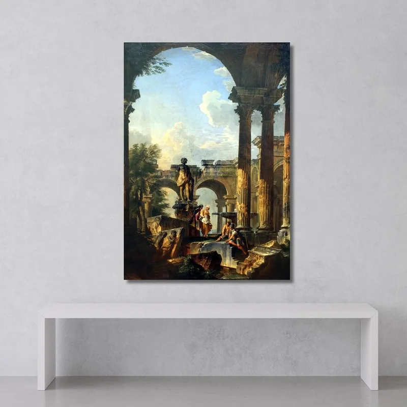 Ideal View With Ruins Giovanni Paolo Pannini