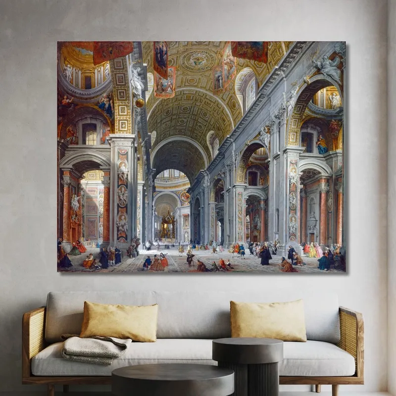 Intérieur De La Basilique Saint-Pierre De Rome Giovanni Paolo Pannini