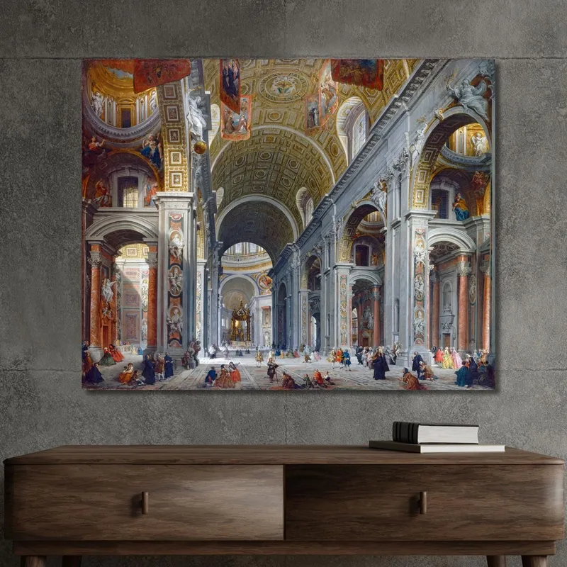 Intérieur De La Basilique Saint-Pierre De Rome Giovanni Paolo Pannini