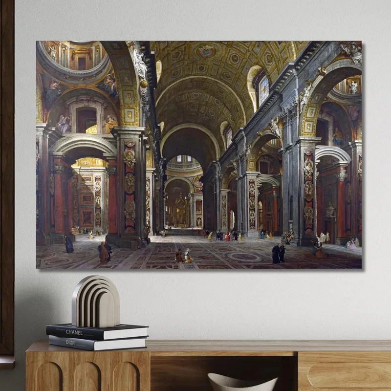 Interior De La Basílica De San Pedro 2 Roma Giovanni Paolo Pannini