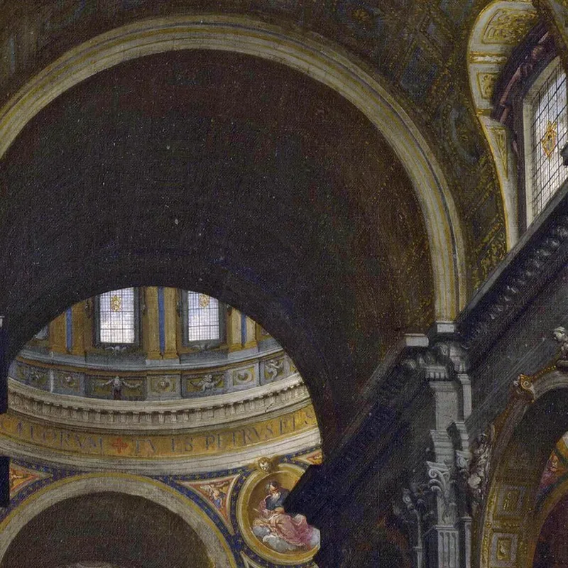 Interior De La Basílica De San Pedro 2 Roma Giovanni Paolo Pannini