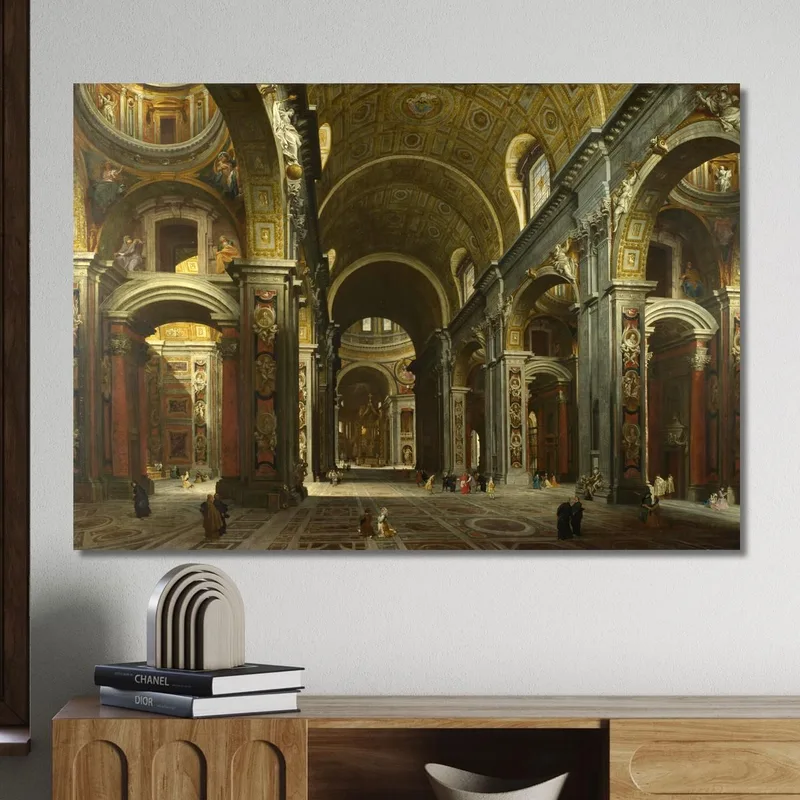 Interior De La Basílica De San Pedro 3 En Roma Giovanni Paolo Pannini
