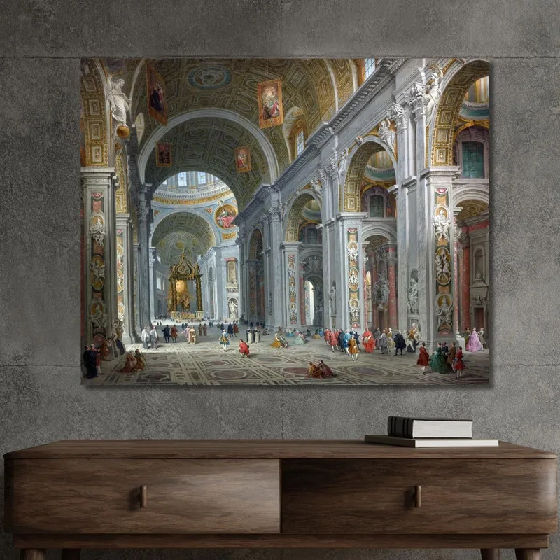 Interior Of Saint Peter'S 4 Rome Giovanni Paolo Pannini