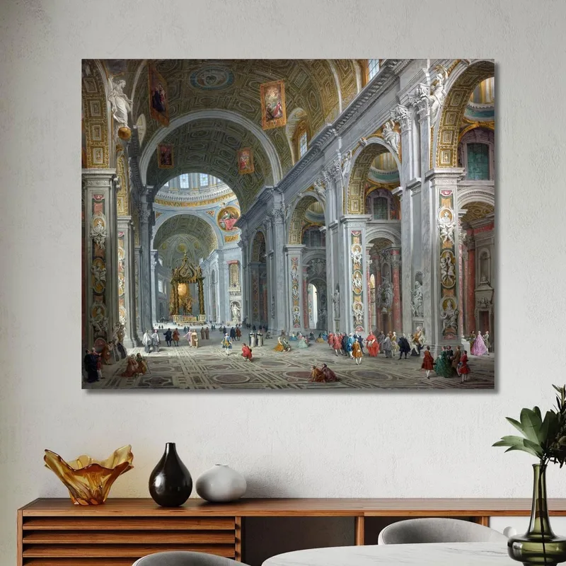 Interior Of Saint Peter'S 4 Rome Giovanni Paolo Pannini