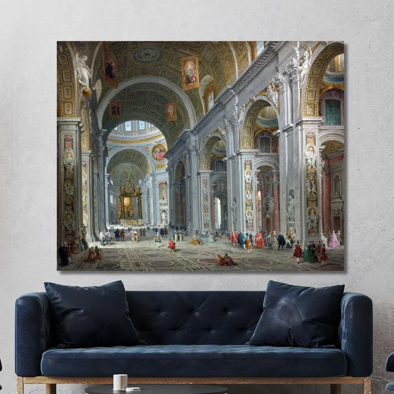 Interior Of Saint Peter'S 4 Rome Giovanni Paolo Pannini