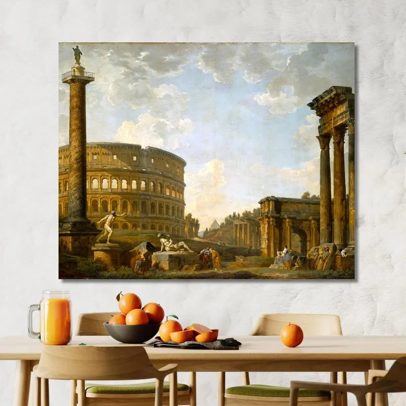 Capricho Romano El Coliseo Y Otros Monumentos Giovanni Paolo Pannini