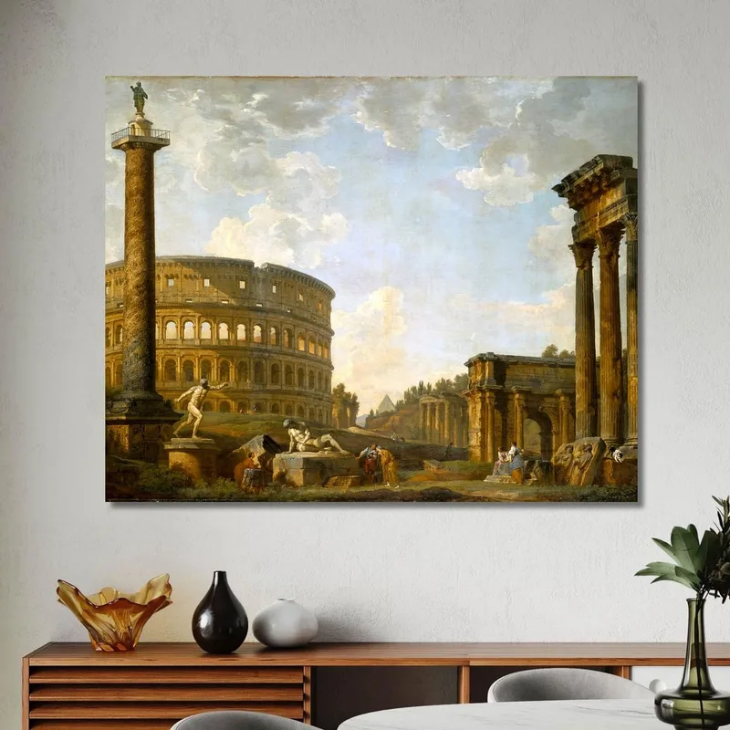 Capricho Romano El Coliseo Y Otros Monumentos Giovanni Paolo Pannini
