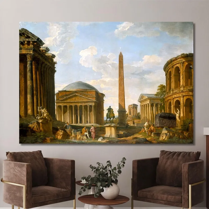 Capricho Romano El Panteón Y Otros Monumentos Giovanni Paolo Pannini