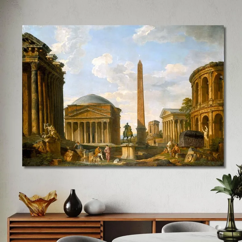 Capricho Romano El Panteón Y Otros Monumentos Giovanni Paolo Pannini