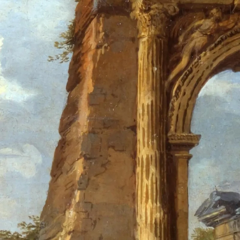 The Arch Of Titus And The Roman Forum Giovanni Paolo Pannini