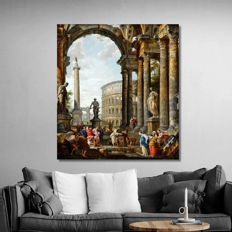 El Filósofo Diógenes Arrojando Su Cuenco Giovanni Paolo Pannini