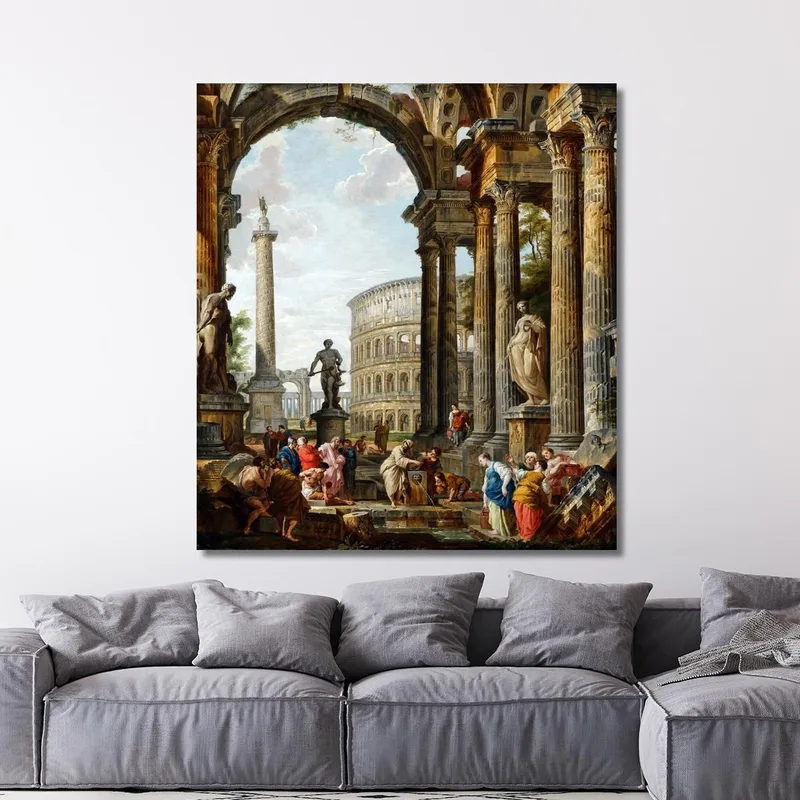 El Filósofo Diógenes Arrojando Su Cuenco Giovanni Paolo Pannini